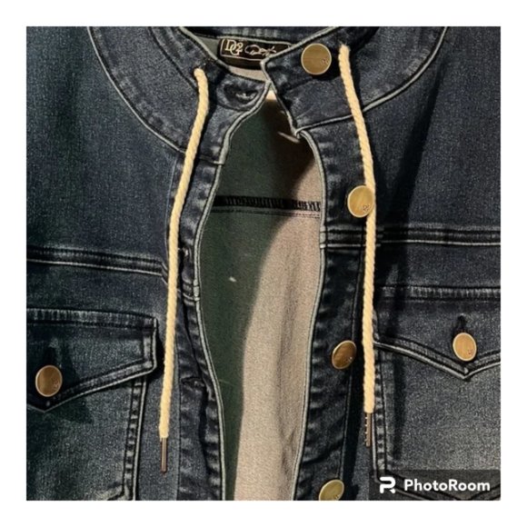 DG2 Virtual Stretch Denim Stand Collar Jacket - Picture 5 of 11